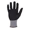 Azusa Safety Coated Work Gloves, Nitrile/Polyurethane, Utra-Fine Micro-Foam, Palm Coating, Grey/Black, XL-10 DX1010 - alternate 2